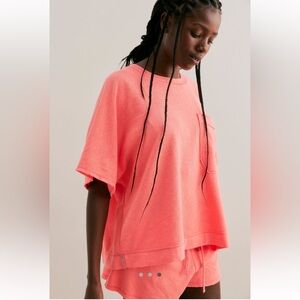 Free People Staycation Set Neon Pink NWT Small Medium